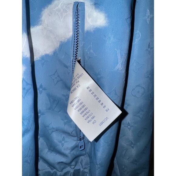 Louis Vuitton Virgil Abloh Monogram Cloud Blue Logo Anorak Windbreaker Jacket 48 - Picture 16 of 16